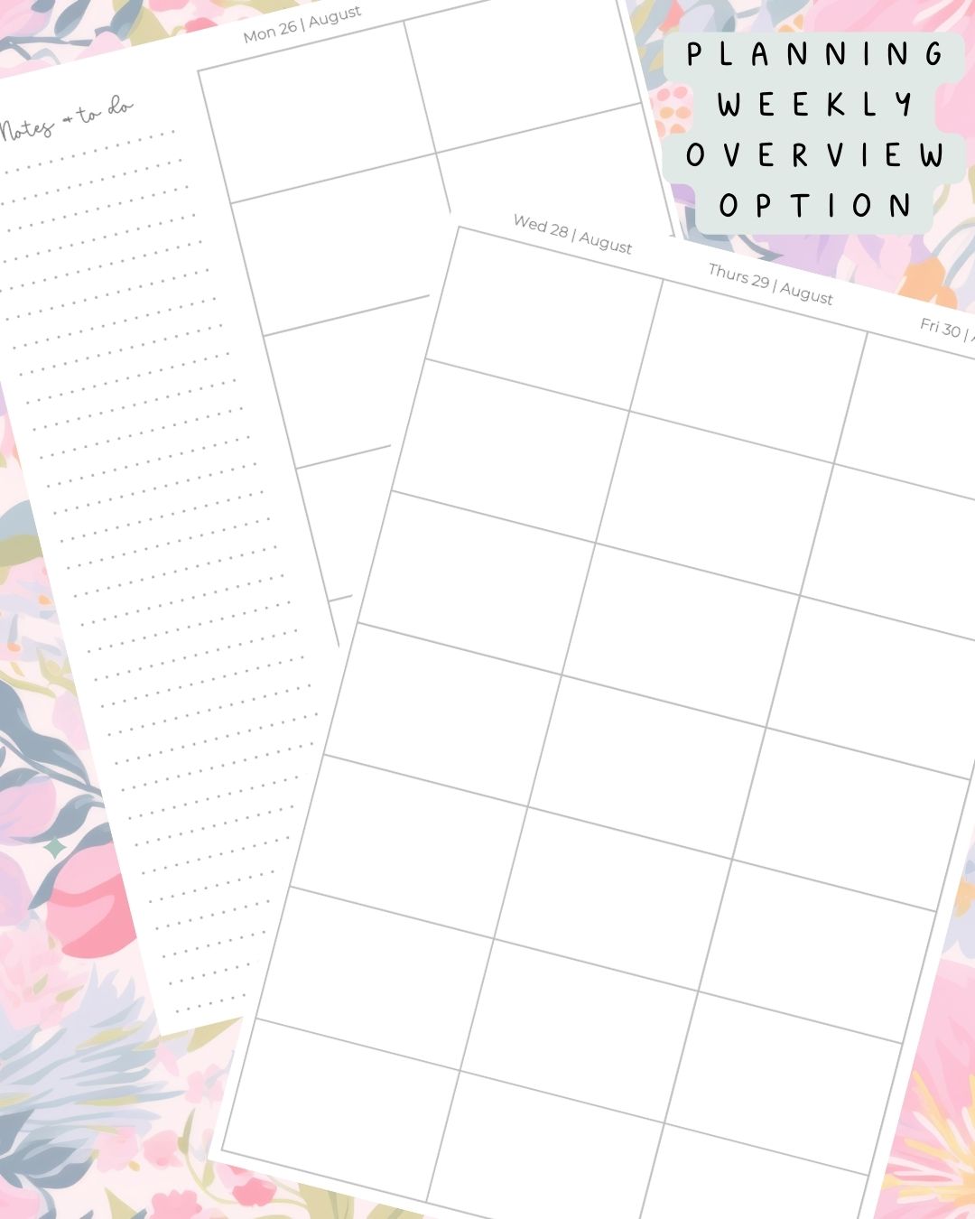 Ditsy Floral Discbound UK Teacher Planner