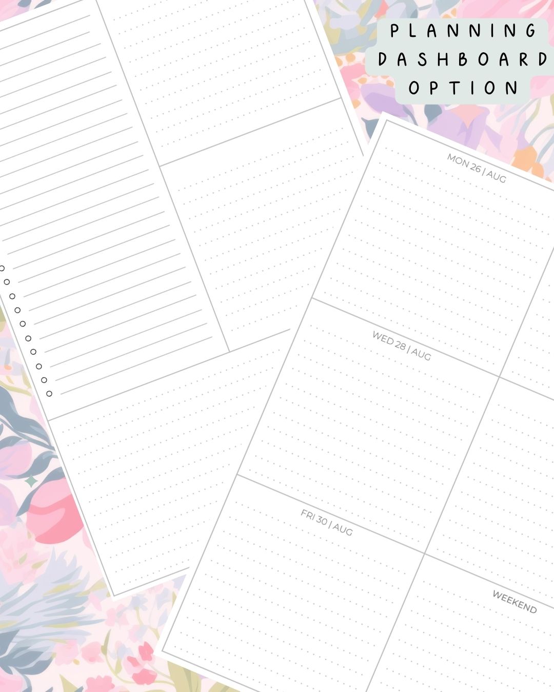 Ditsy Floral Discbound UK Teacher Planner