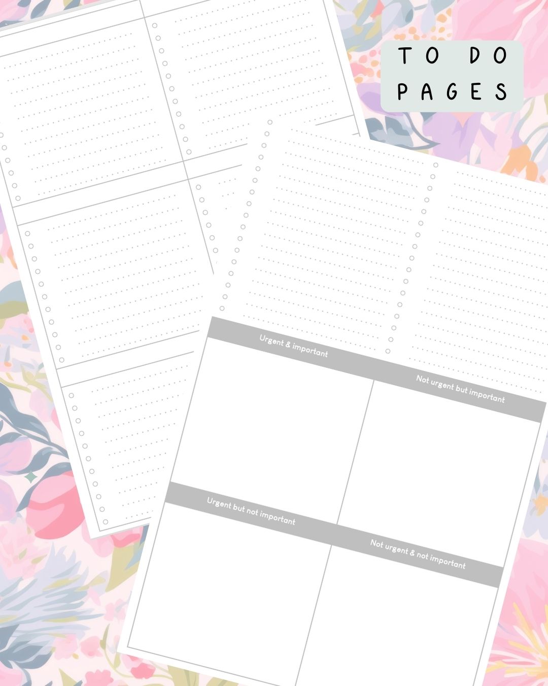 Ditsy Floral Discbound UK Teacher Planner