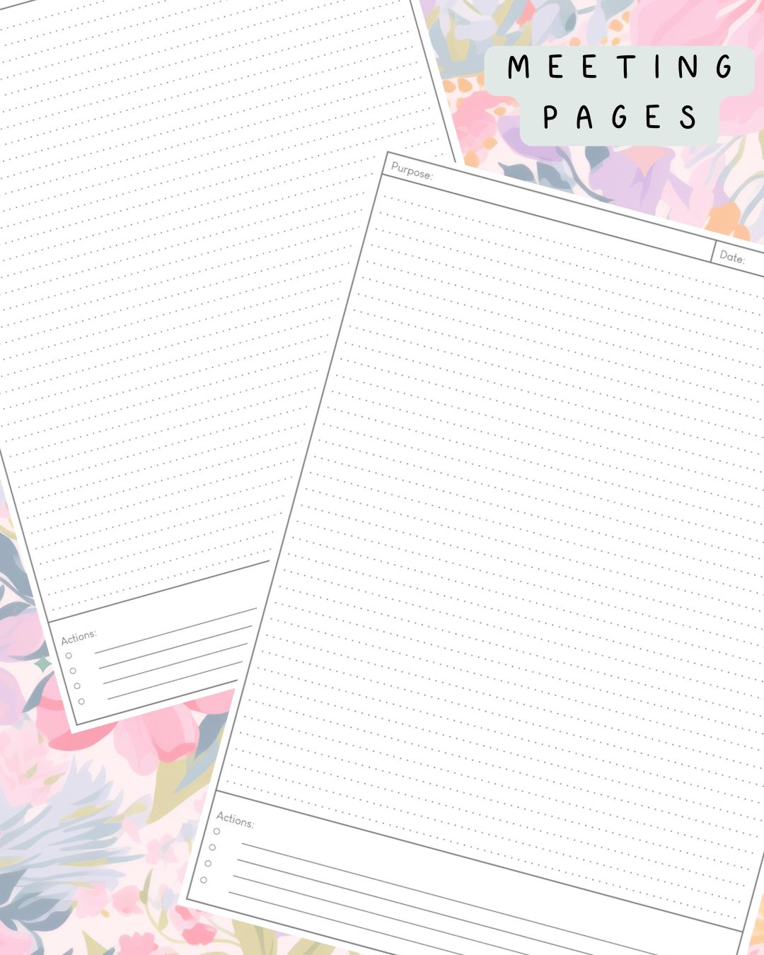 Ditsy Floral Discbound UK Teacher Planner