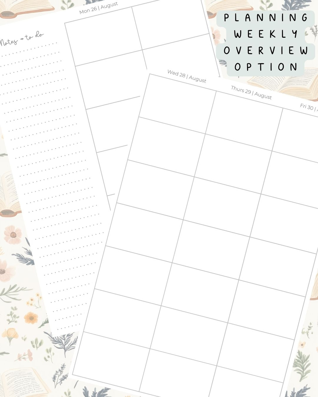 Light Bookish Discbound UK Teacher Planner