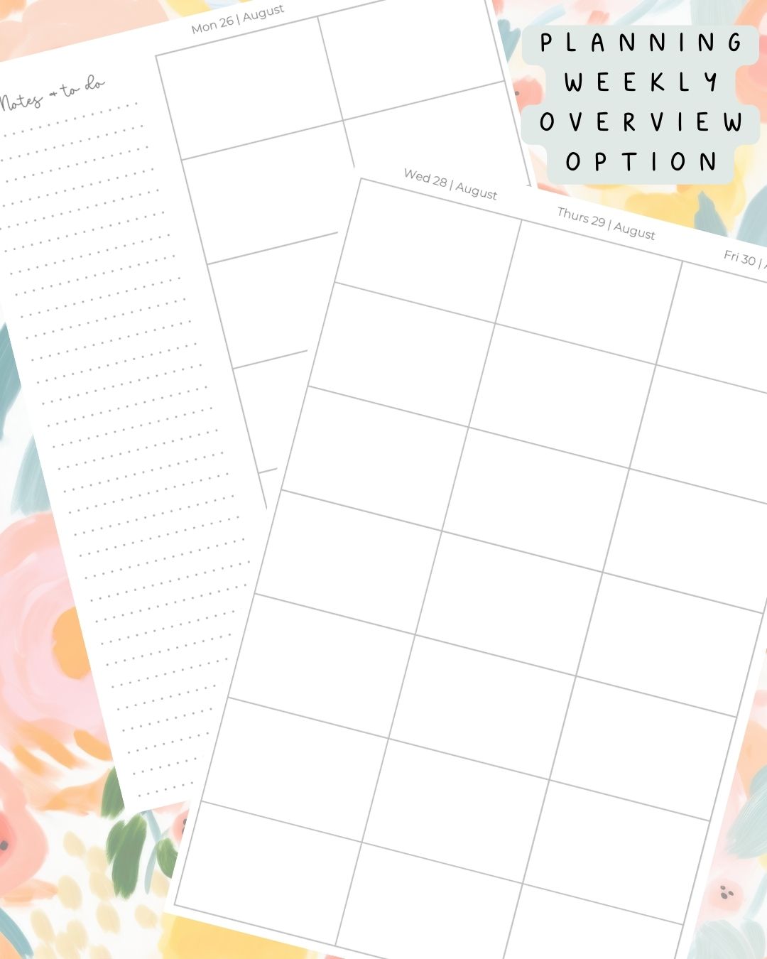 Summer Floral Discbound UK Teacher Planner
