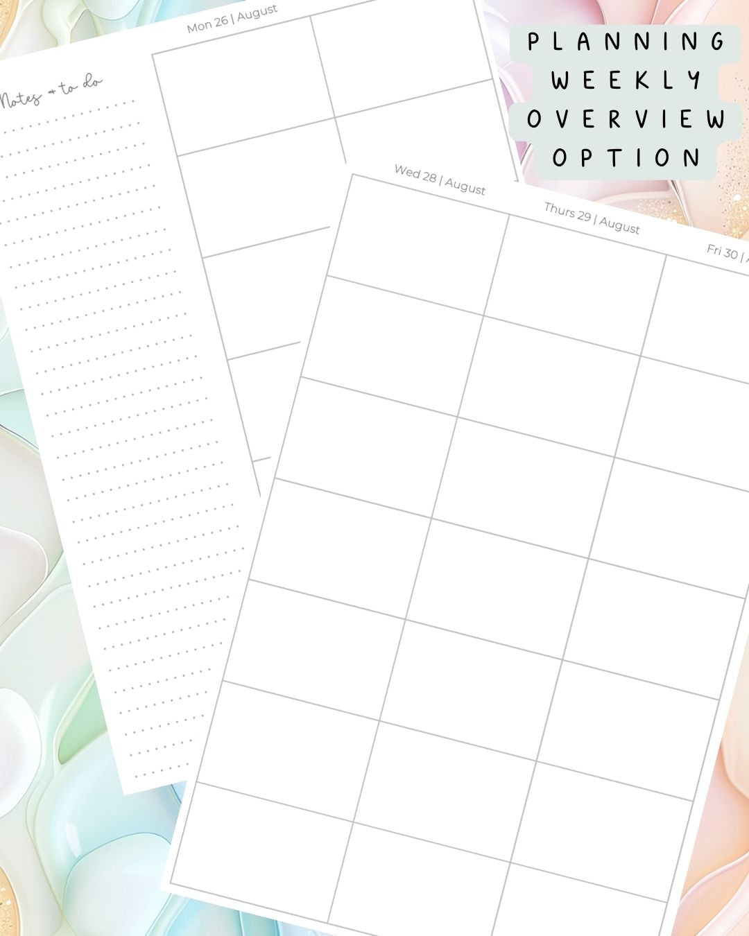 Pastel Paint Discbound UK Teacher Planner