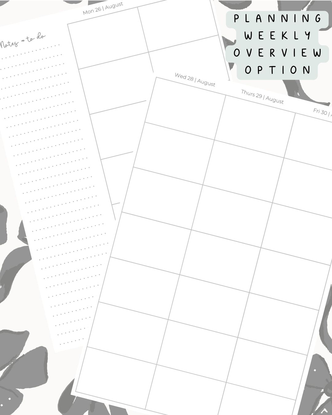 Black and White Bows Discbound UK Teacher Planner