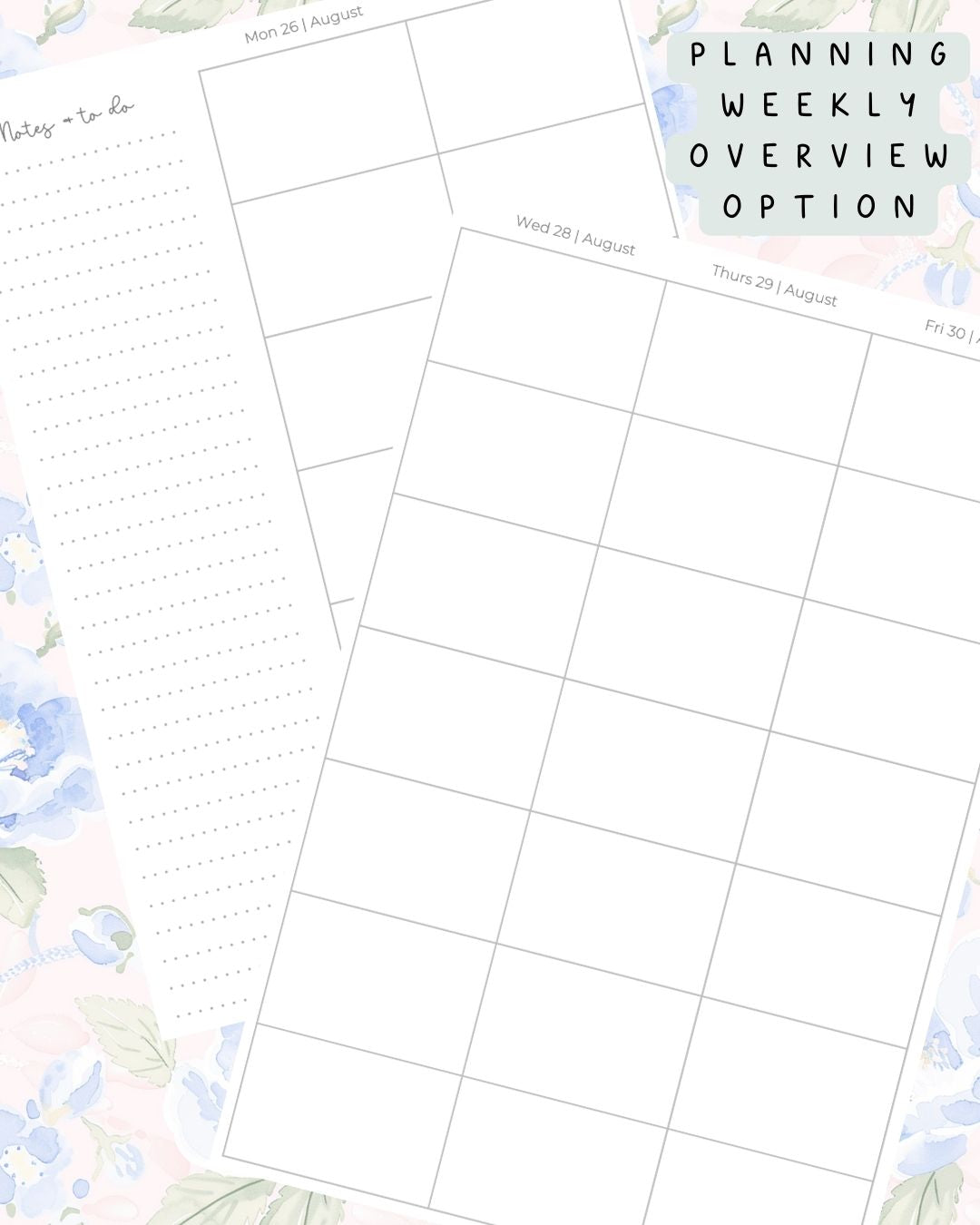 Blue Peony Discbound UK Teacher Planner