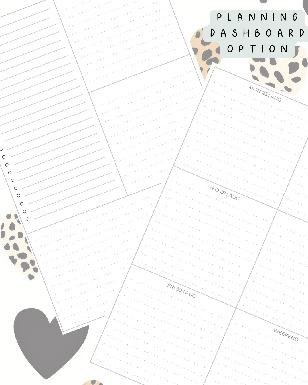 Leopard Print Discbound UK Teacher Planner