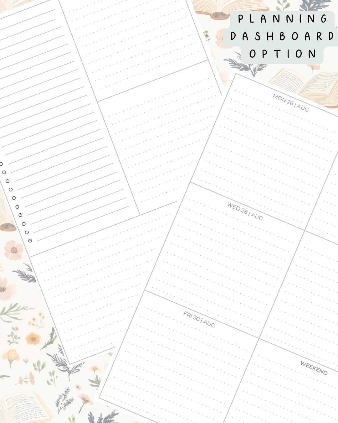 Light Bookish Discbound UK Teacher Planner
