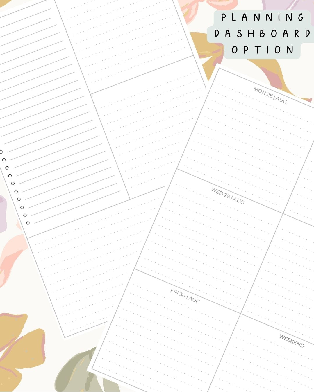 Neutral Bows Discbound UK Teacher Planner