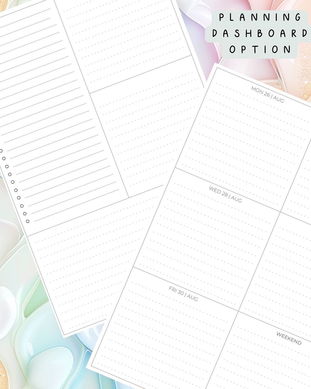 Pastel Paint Discbound UK Teacher Planner