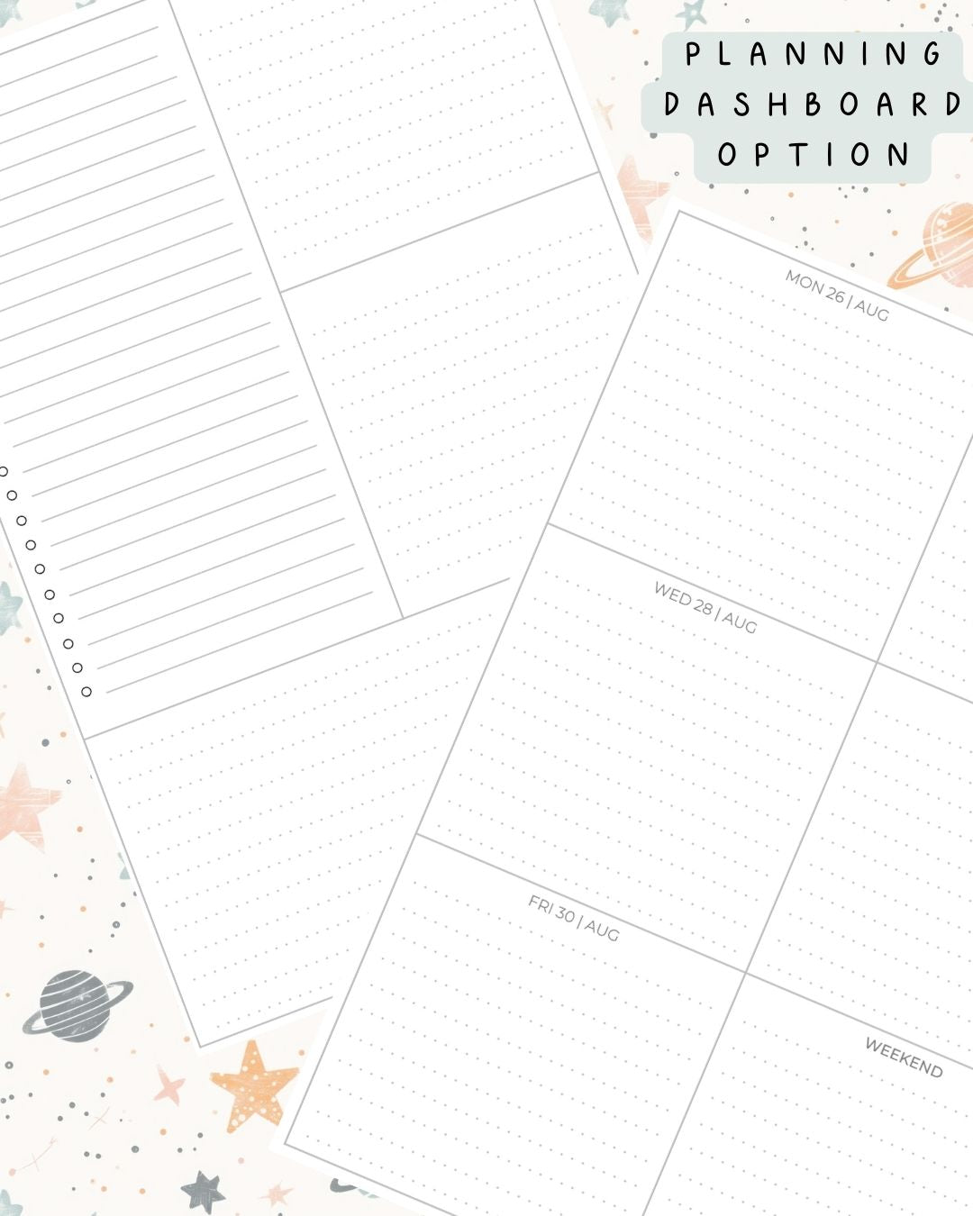 Neutral Space Discbound UK Teacher Planner