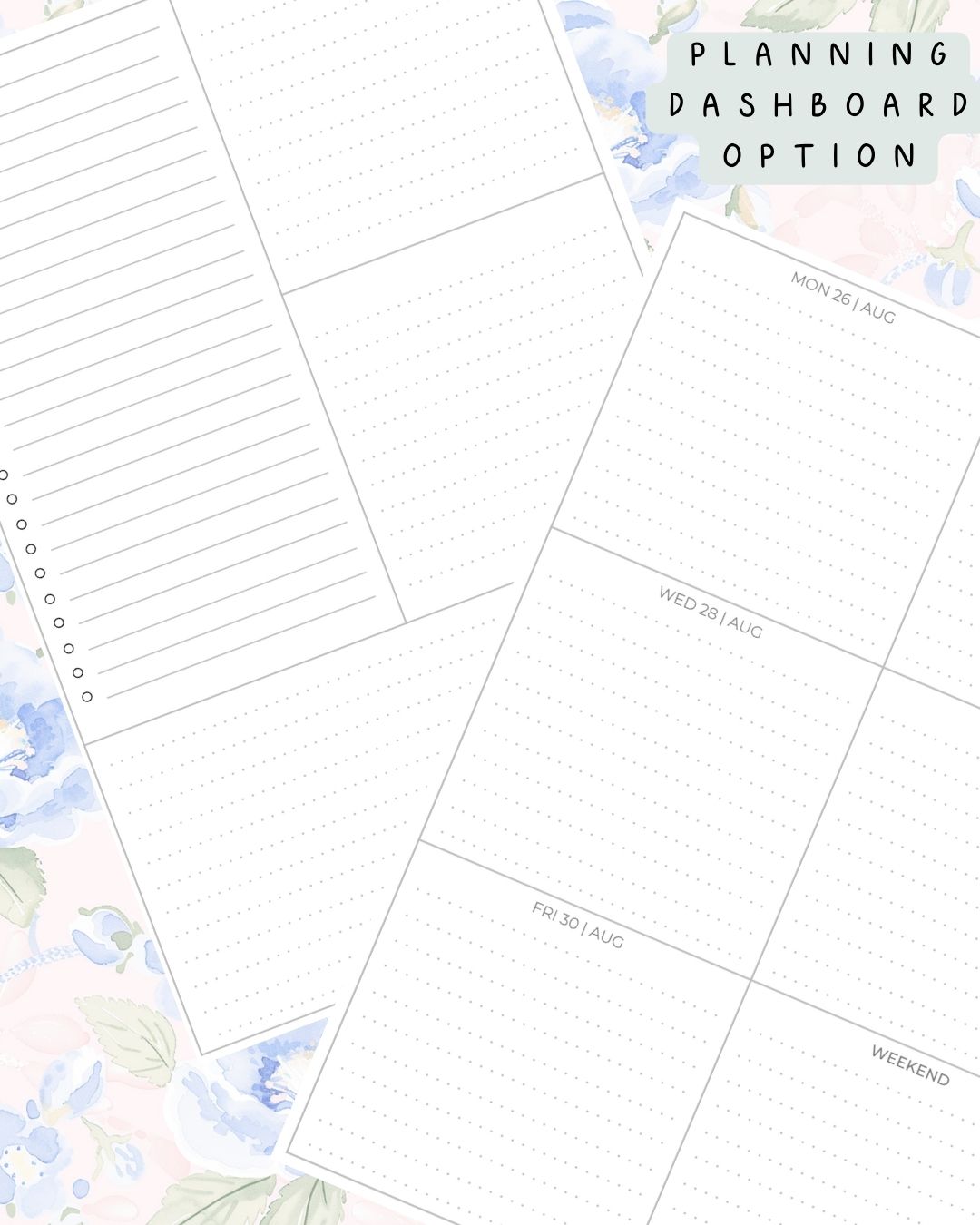 Blue Peony Discbound UK Teacher Planner