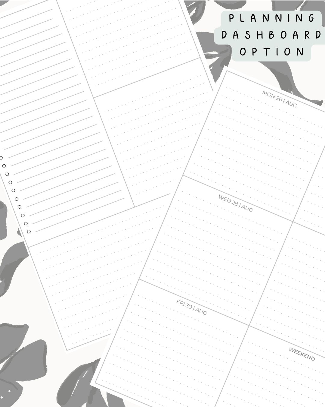 Black and White Bows Discbound UK Teacher Planner