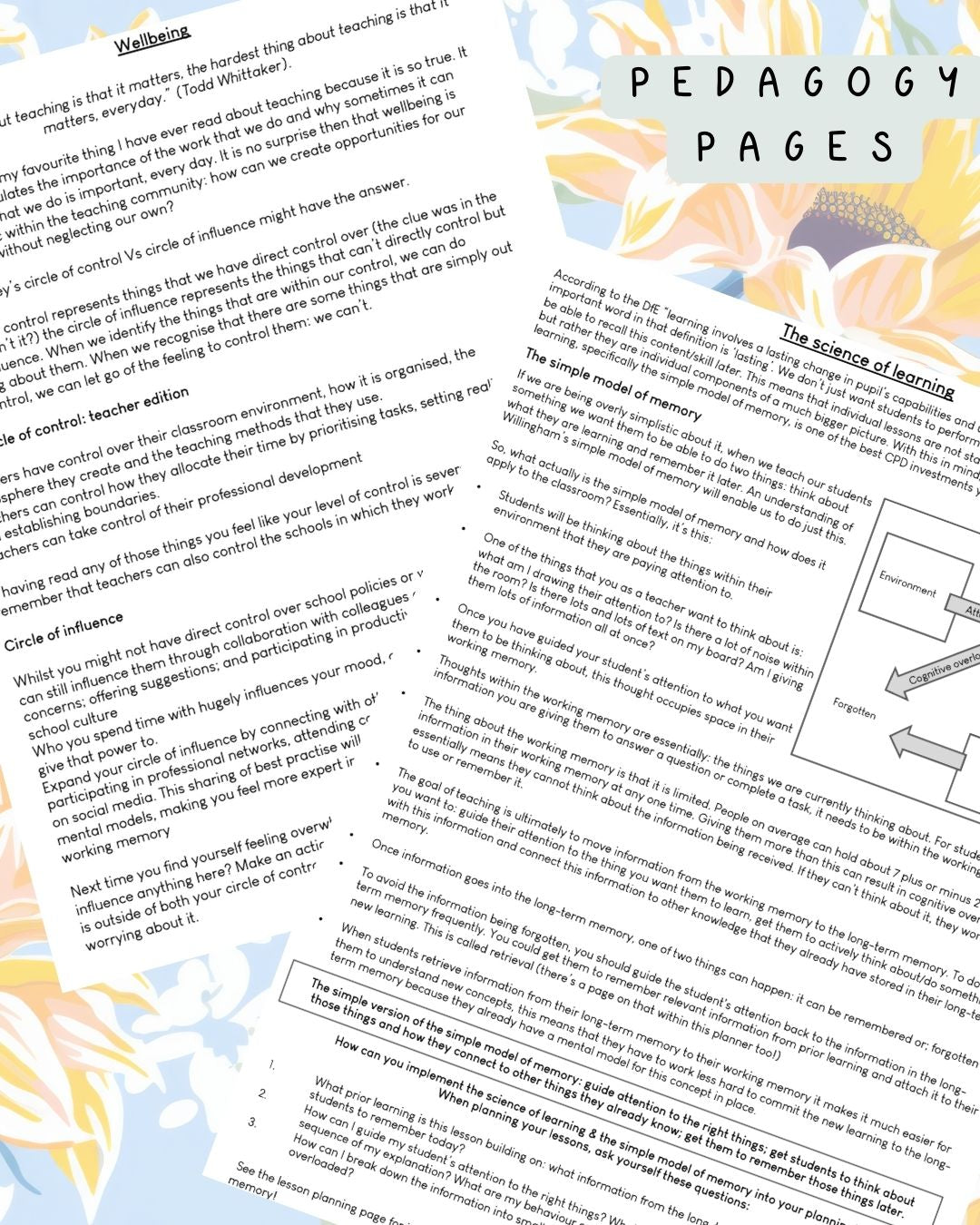 Sunflower Discbound UK Teacher Planner