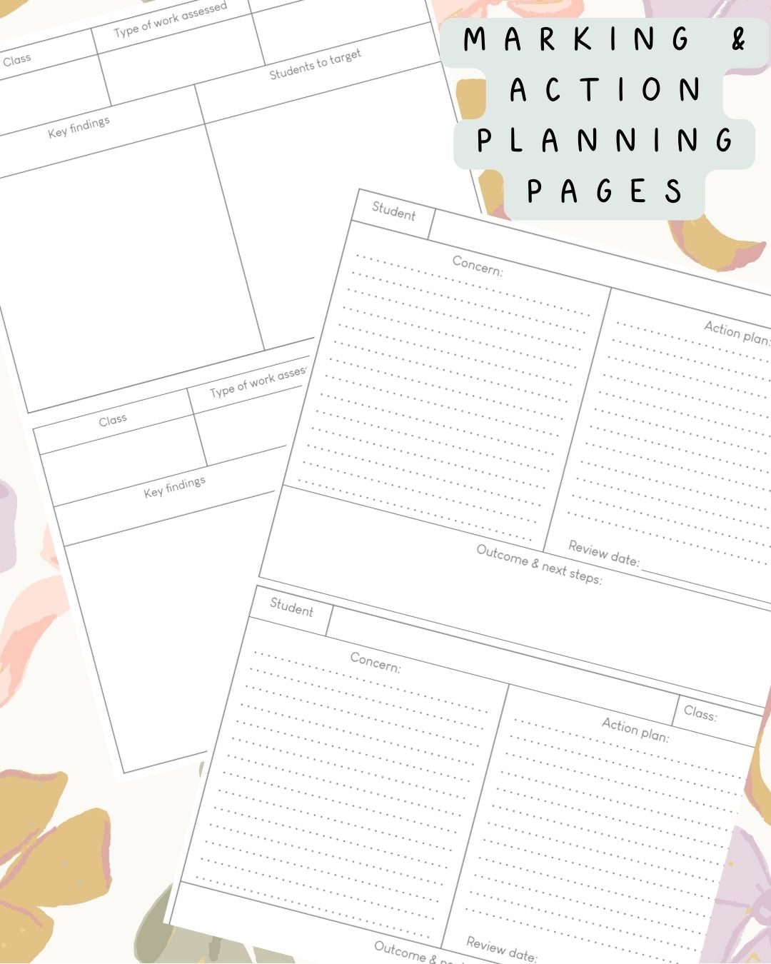 Neutral Bows Discbound UK Teacher Planner