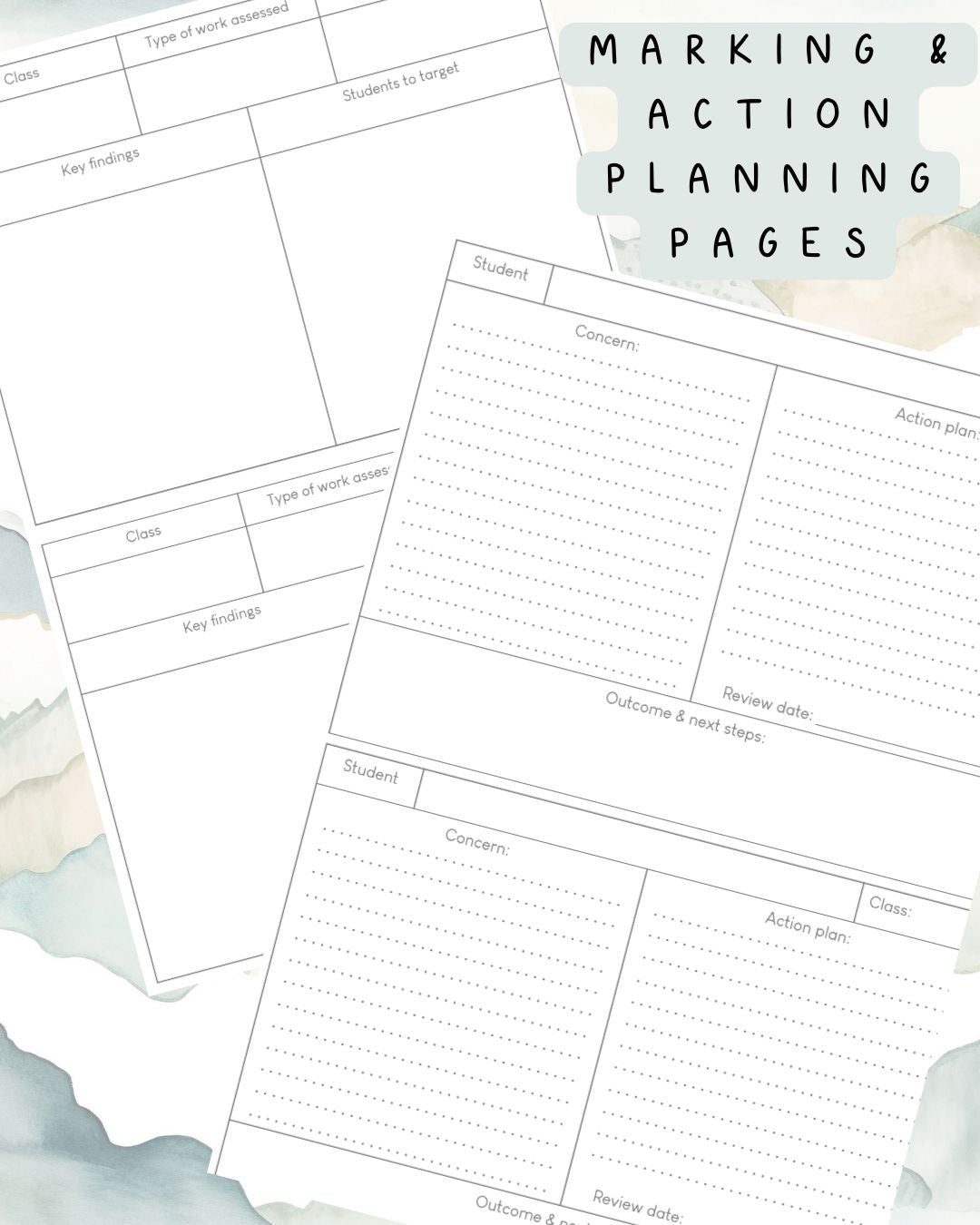 Calm Mountain Discbound UK Teacher Planner