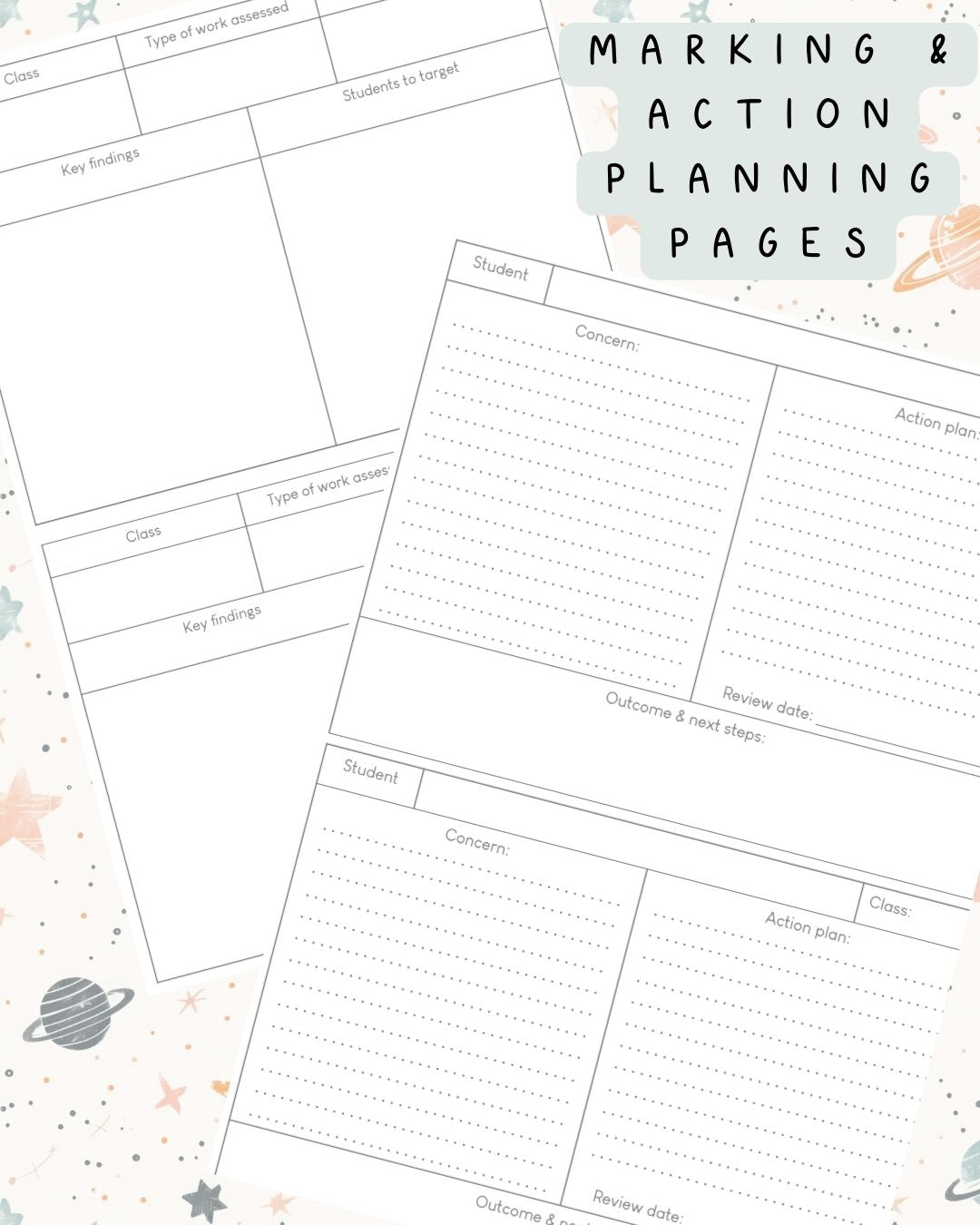 Neutral Space Discbound UK Teacher Planner