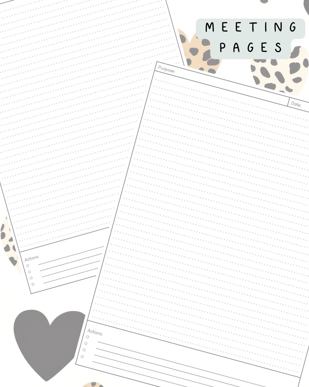 Leopard Print Discbound UK Teacher Planner