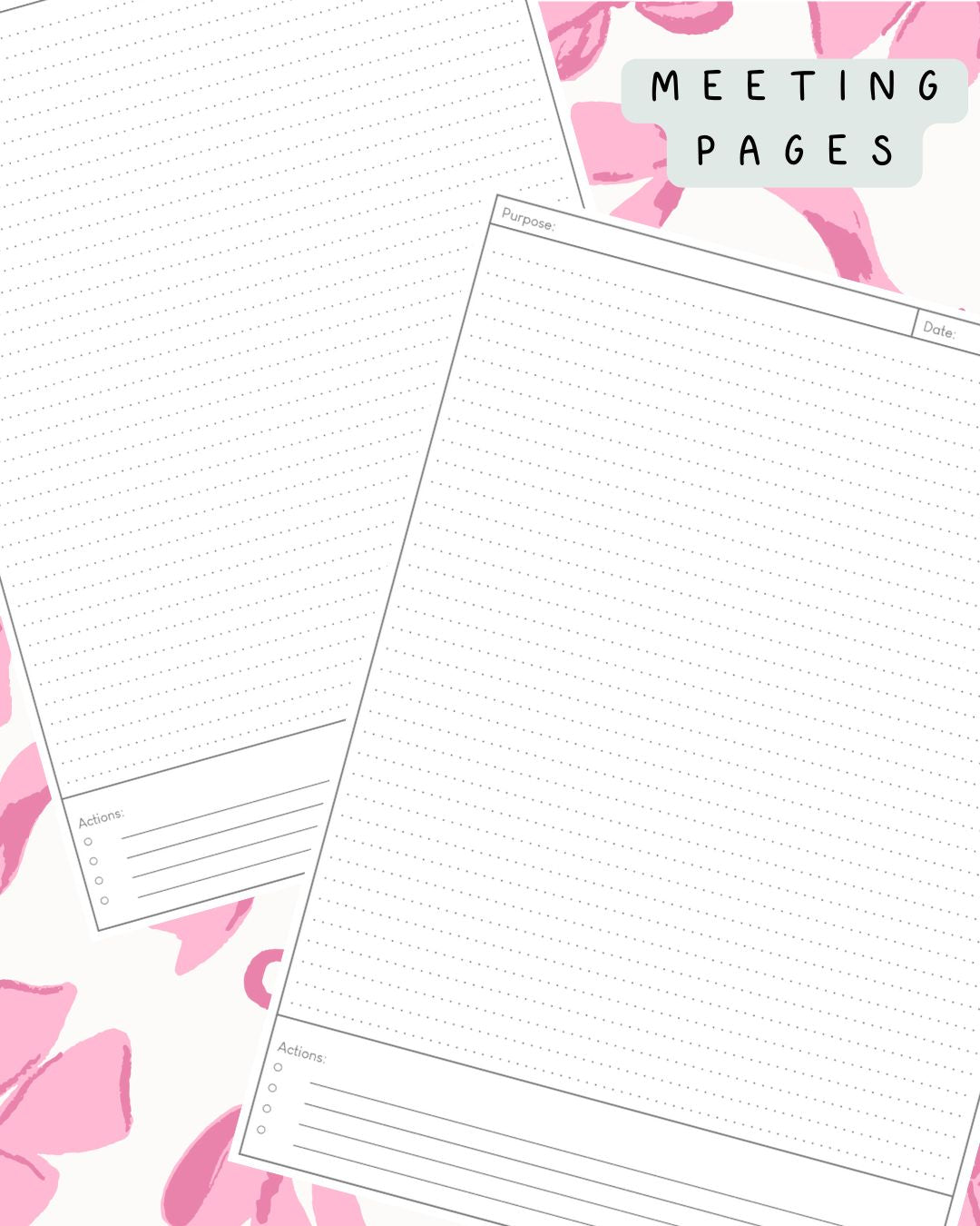 Pink Bows Discbound UK Teacher Planner