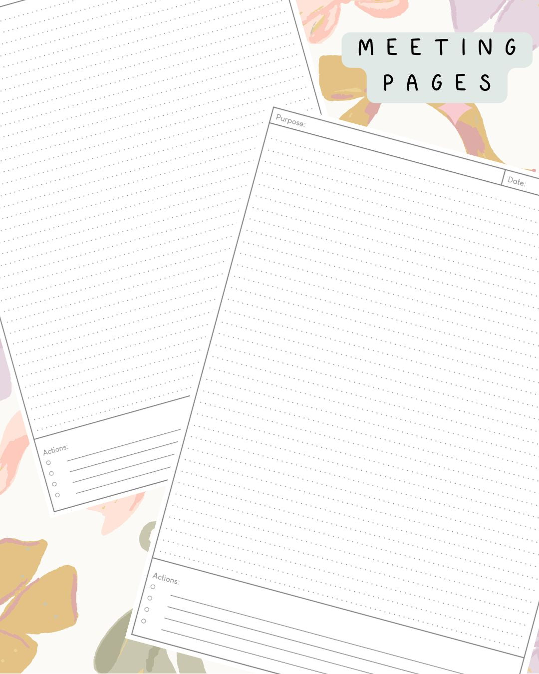 Neutral Bows Discbound UK Teacher Planner