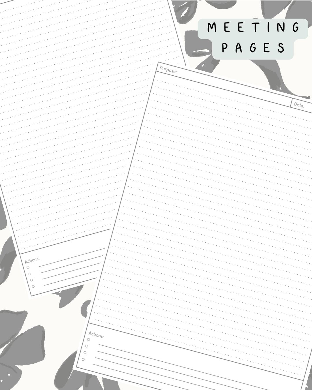Black and White Bows Discbound UK Teacher Planner