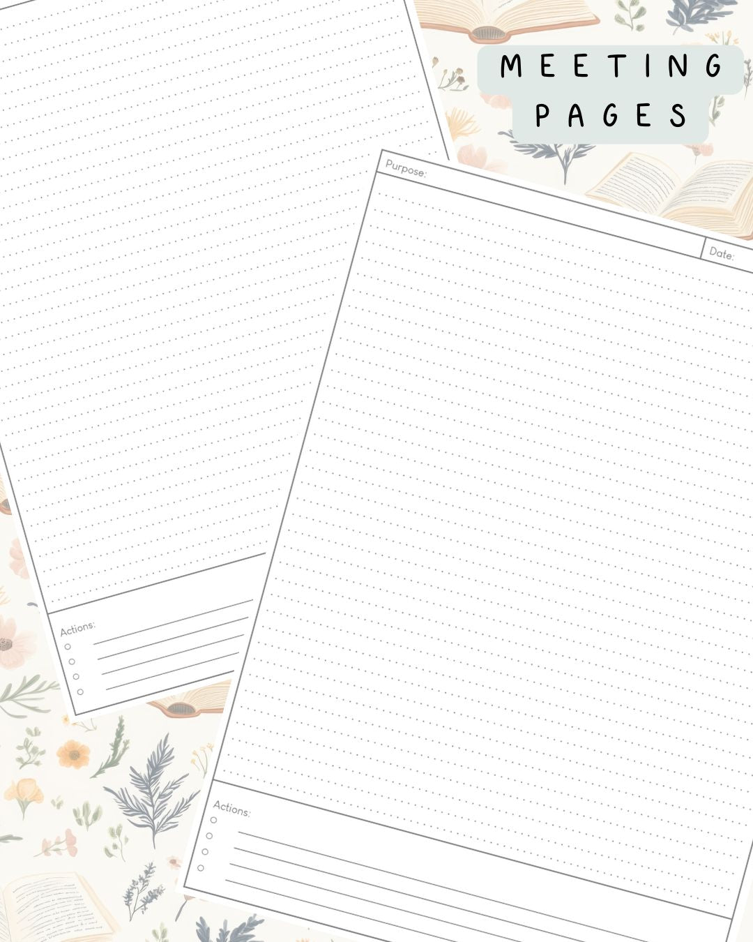 Light Bookish Discbound UK Teacher Planner