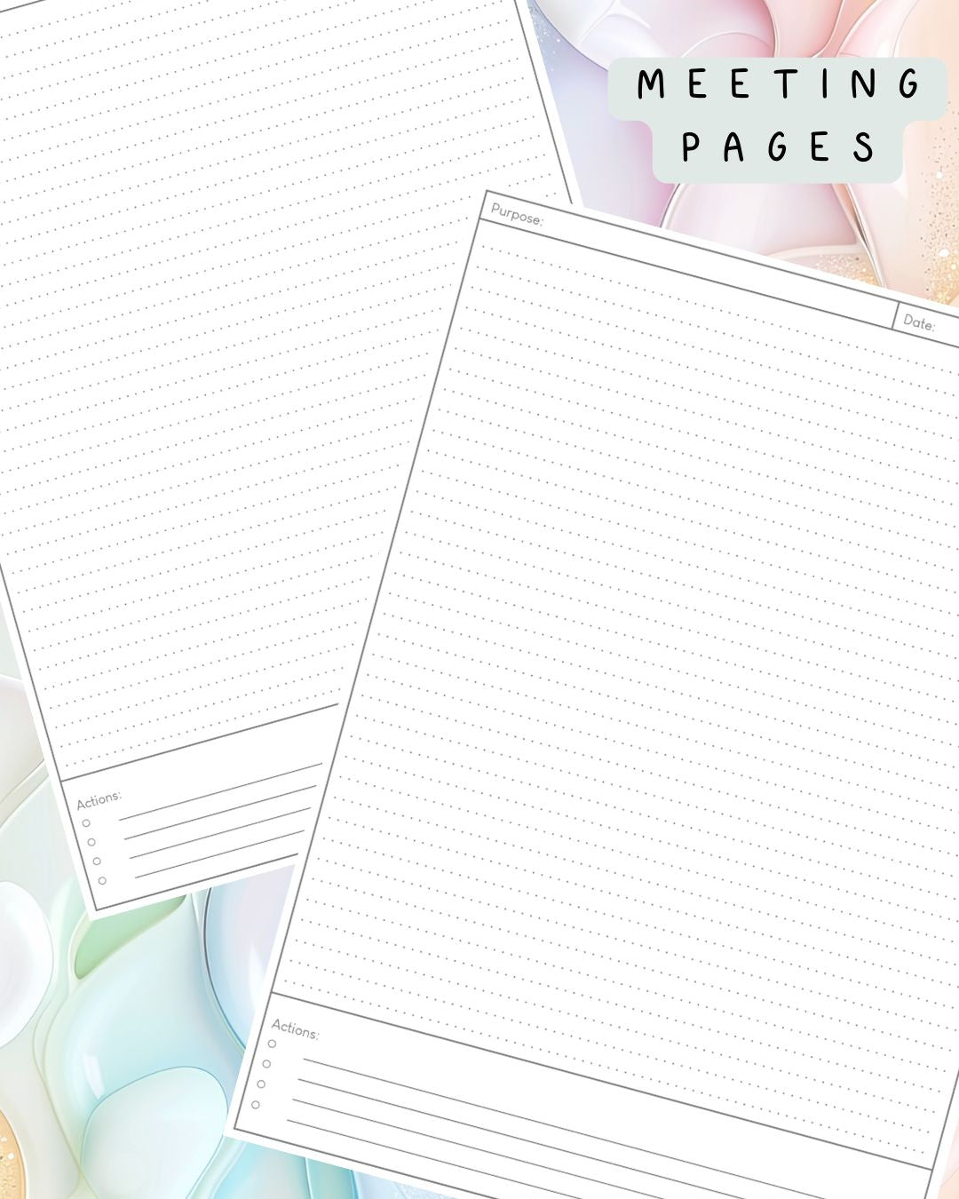 Pastel Paint Discbound UK Teacher Planner