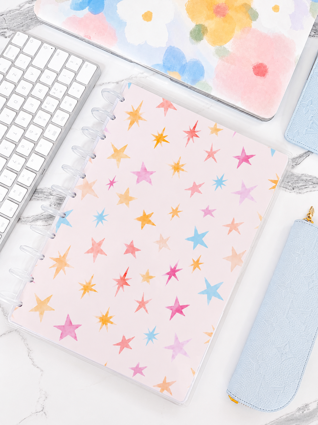 Pastel Stars Discbound UK Teacher Planner (2026-27)