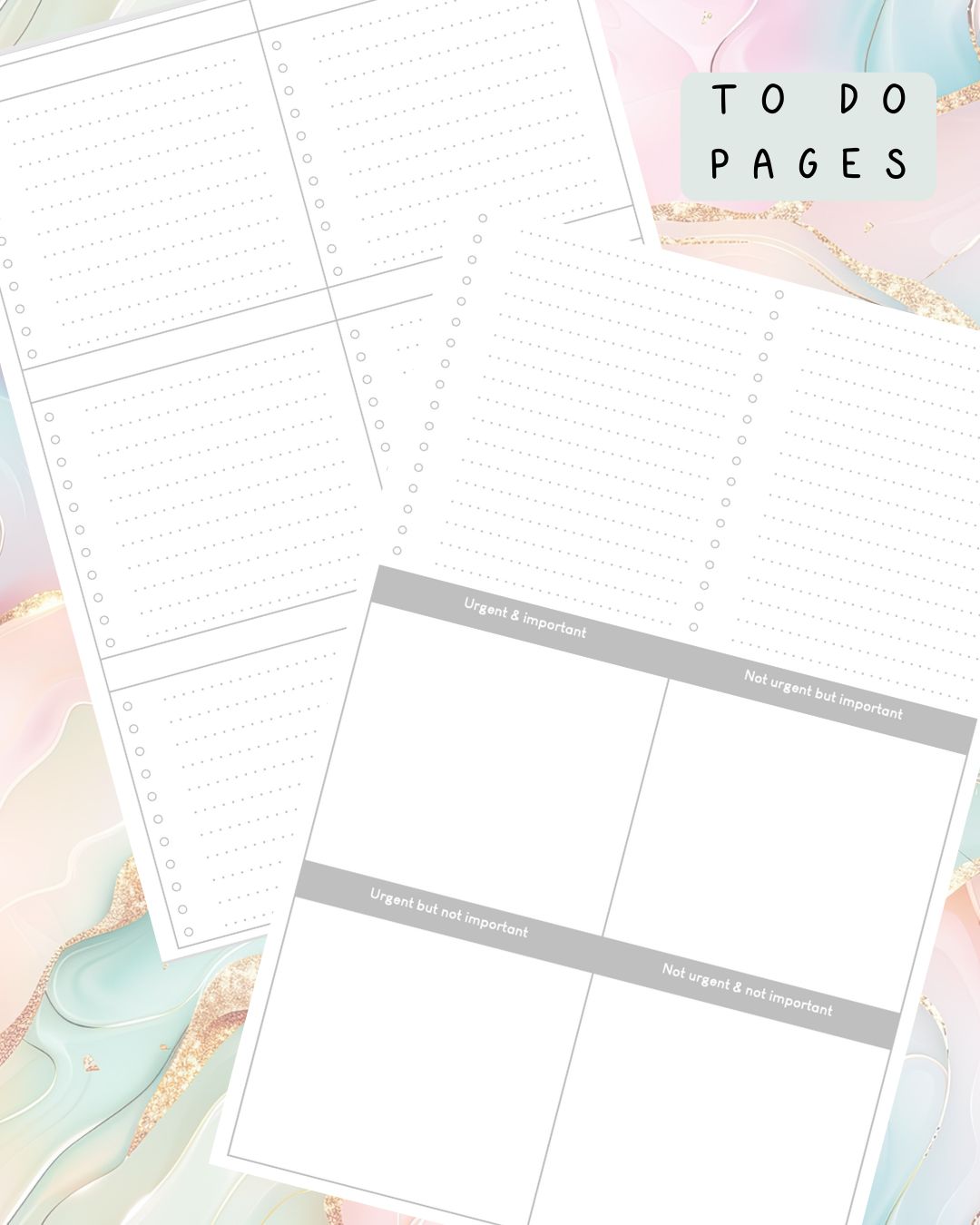 Pink and Mint Discbound UK Teacher Planner