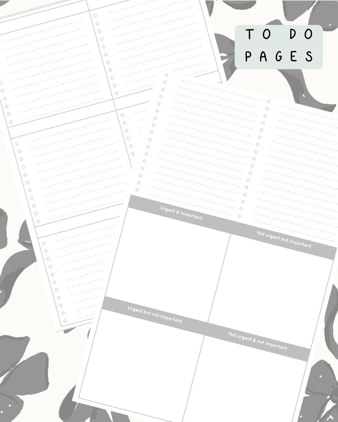 Black and White Bows Discbound UK Teacher Planner