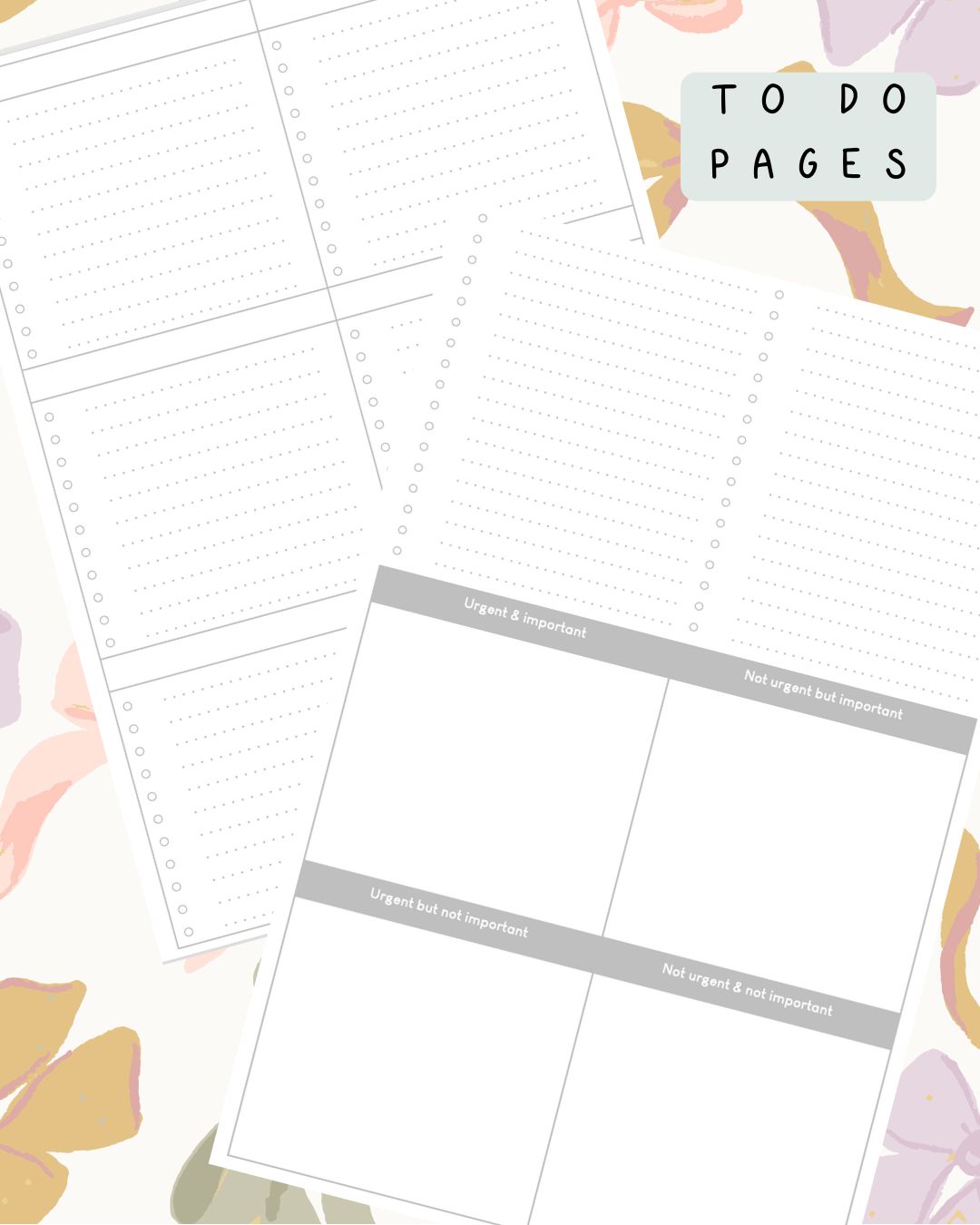 Neutral Bows Discbound UK Teacher Planner