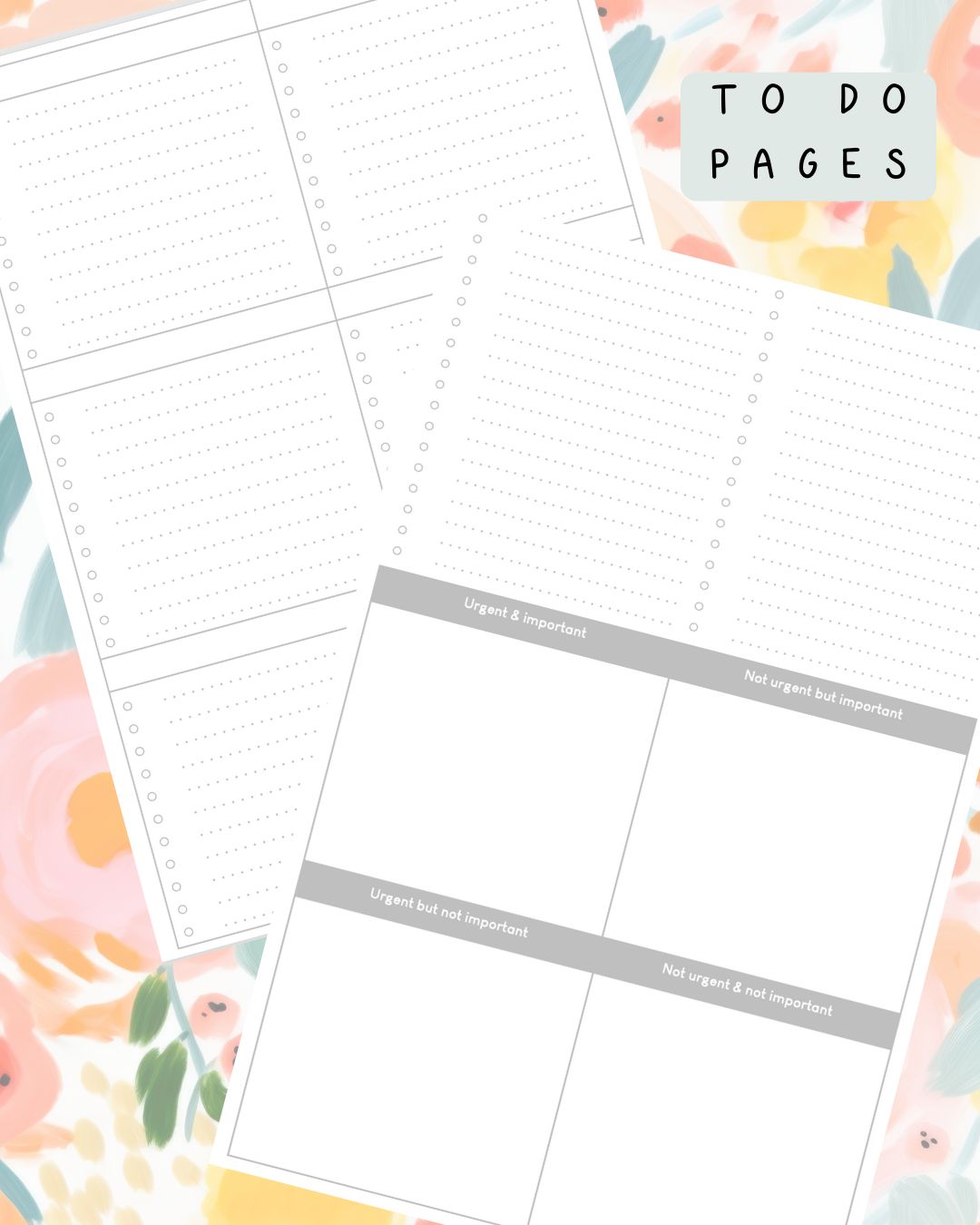 Summer Floral Discbound UK Teacher Planner