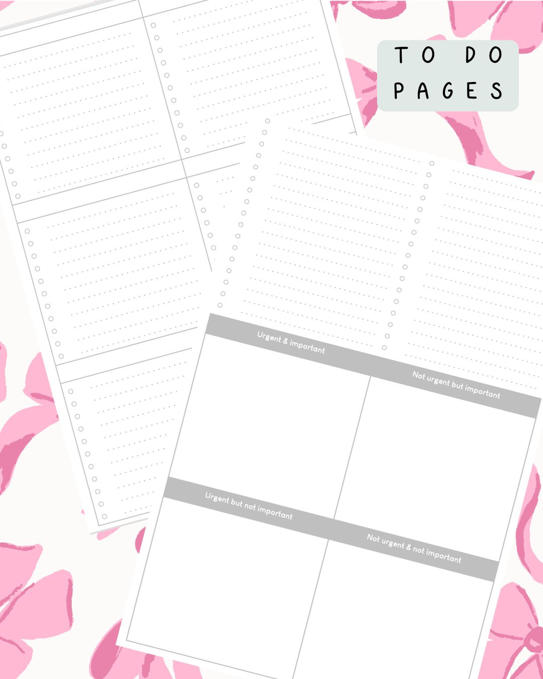 Pink Bows Discbound UK Teacher Planner