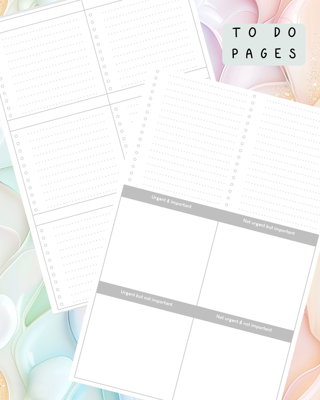 Pastel Paint Discbound UK Teacher Planner