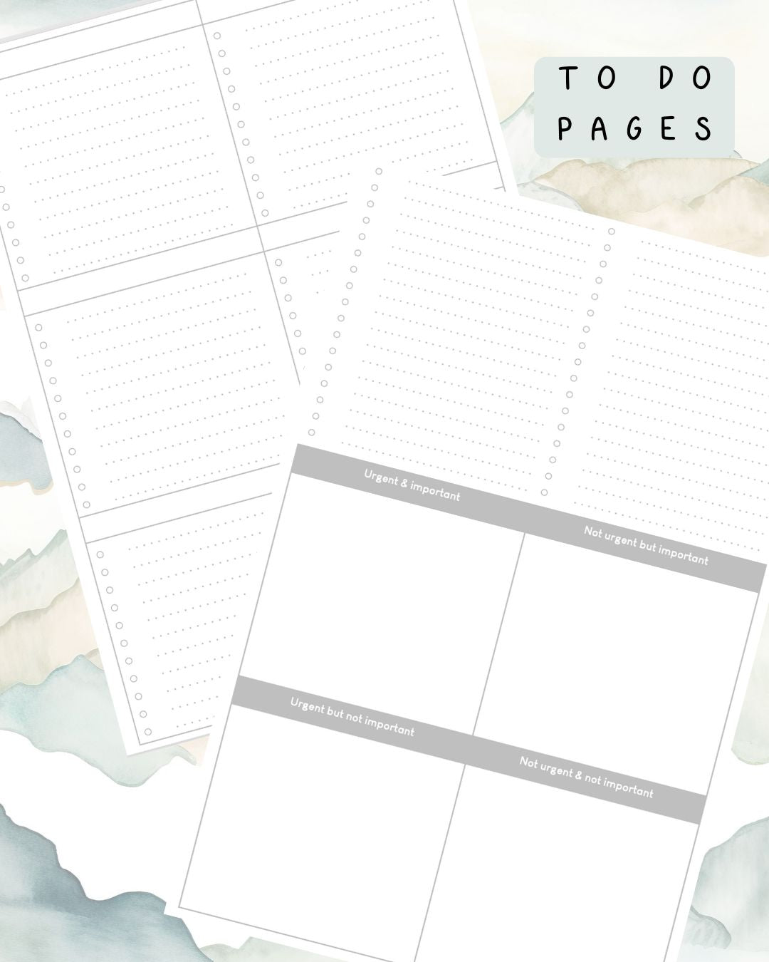 Calm Mountain Discbound UK Teacher Planner