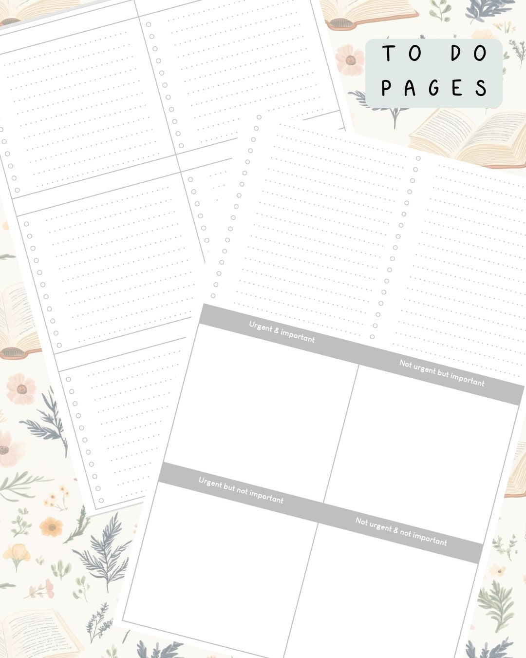 Light Bookish Discbound UK Teacher Planner