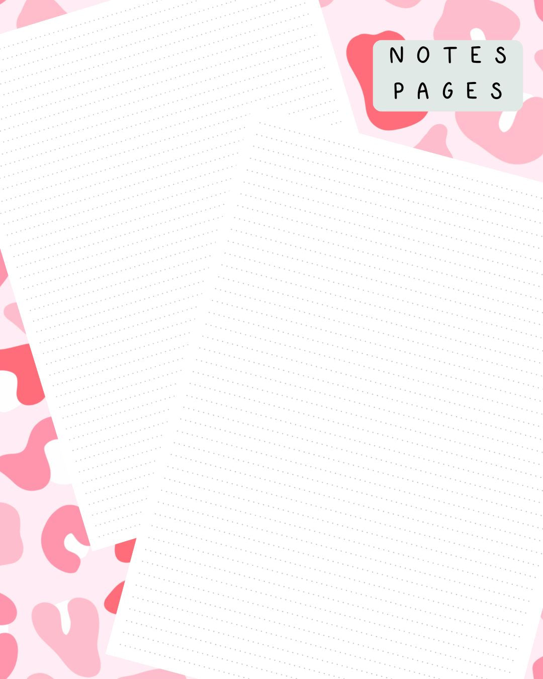 Leopard Pink Print Discbound UK Teacher Planner