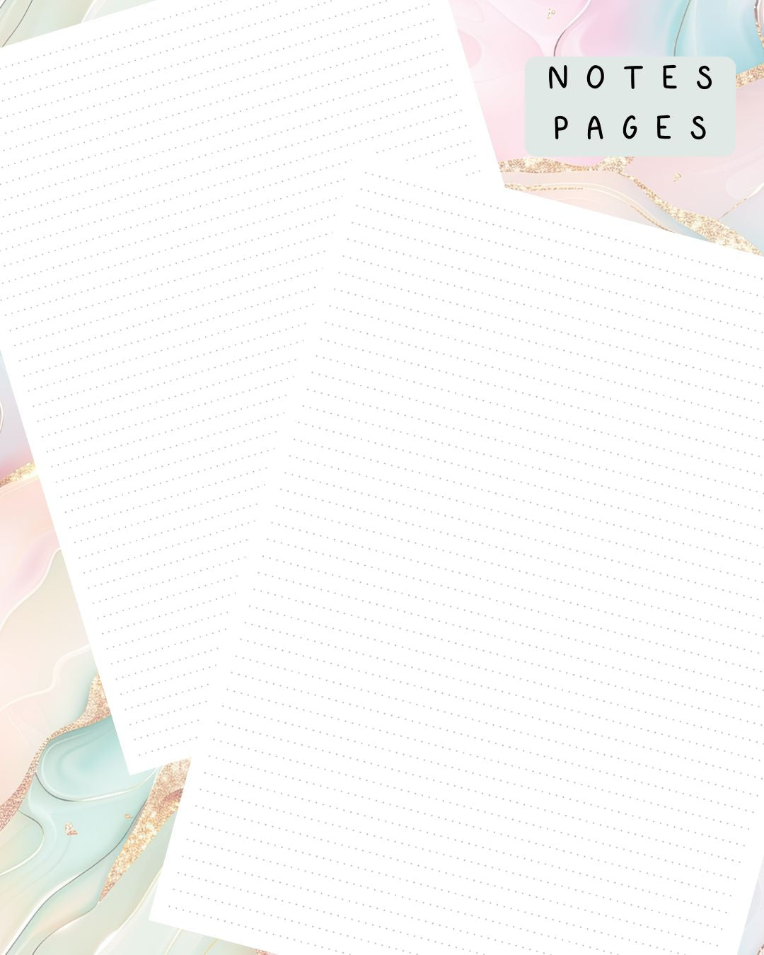 Pink and Mint Discbound UK Teacher Planner