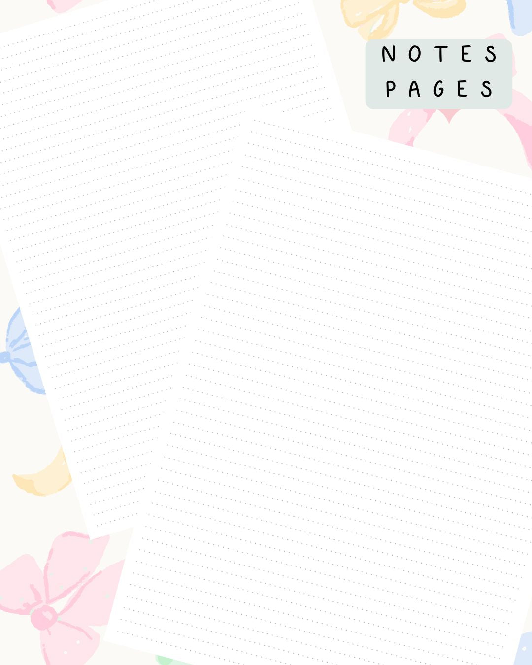 Pastel Bows Discbound UK Teacher Planner