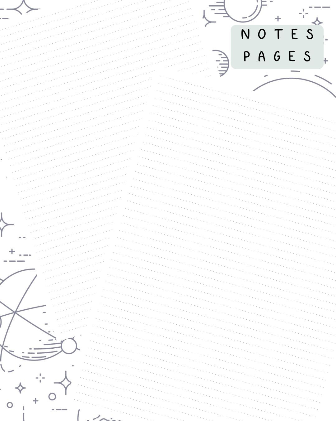 Space (Black and White) Discbound UK Teacher Planner