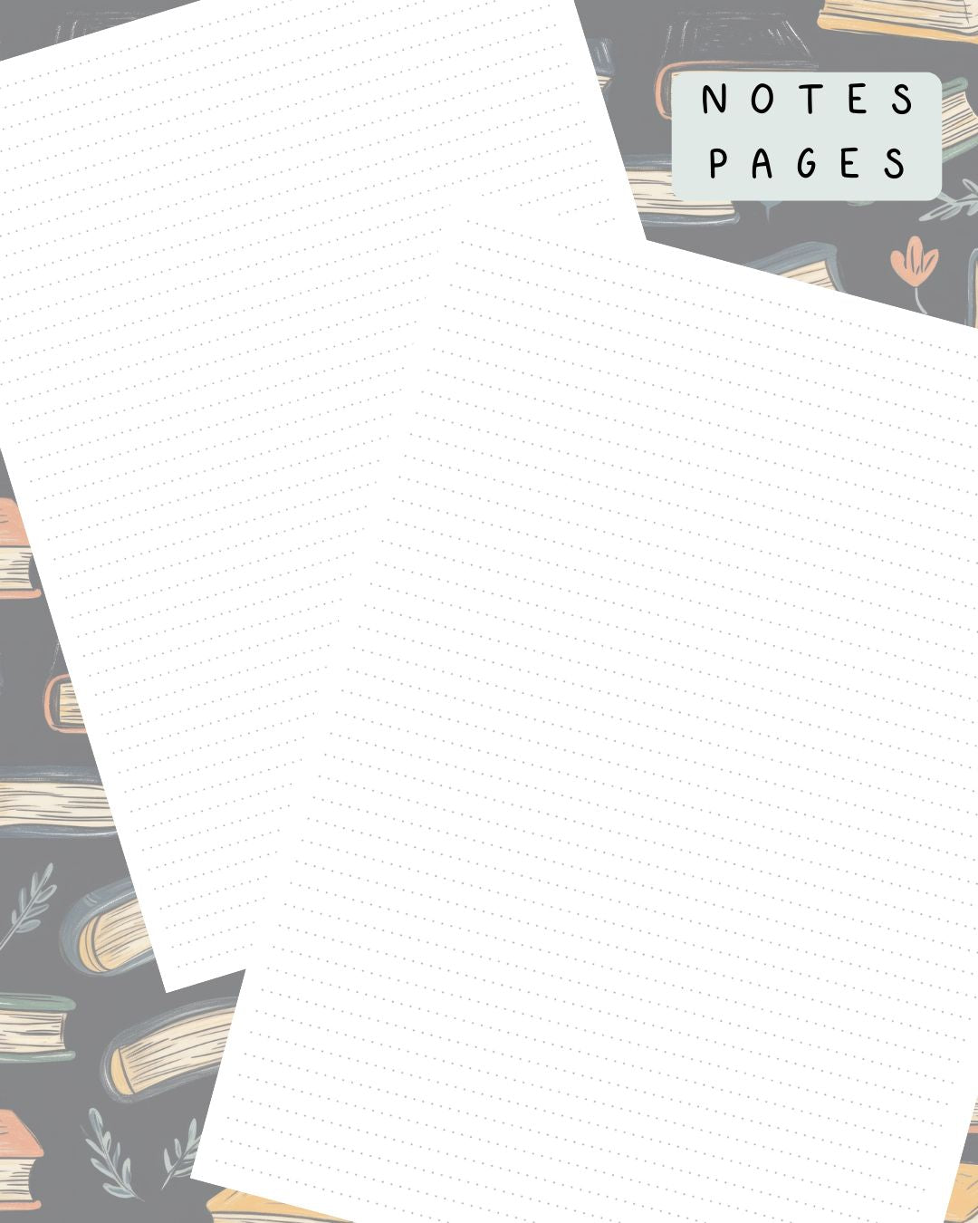 Dark Bookish Discbound UK Teacher Planner