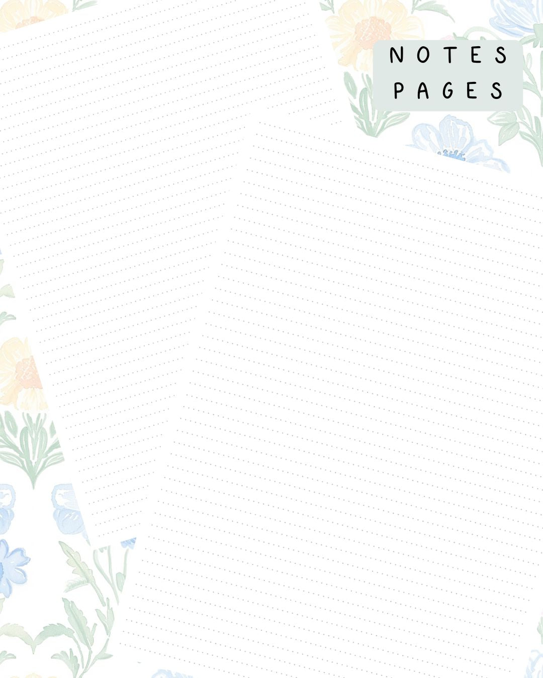 Wildflower Pastel Discbound UK Teacher Planner