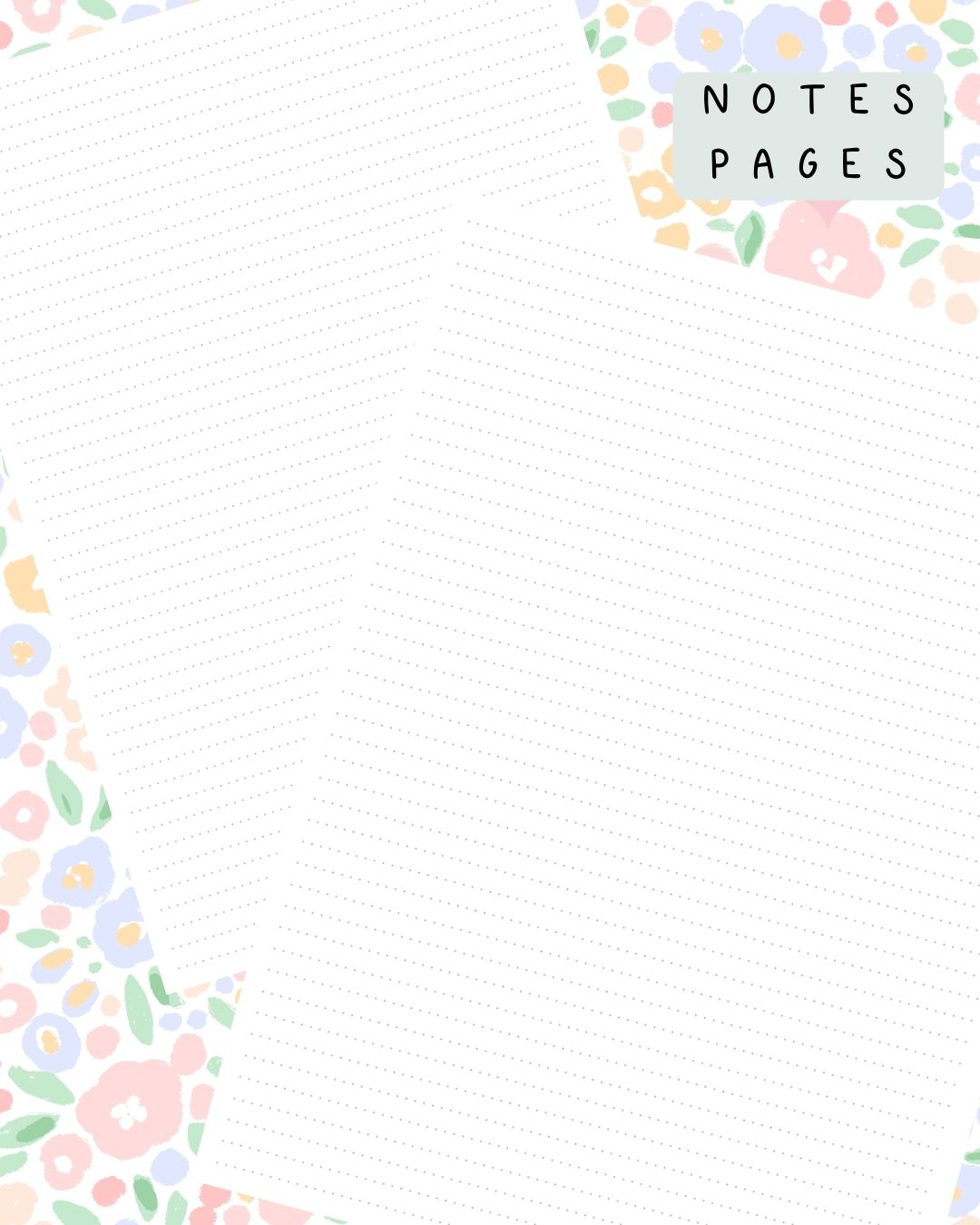 Ditsy Floral (light) Discbound UK Teacher Planner (2026-27)