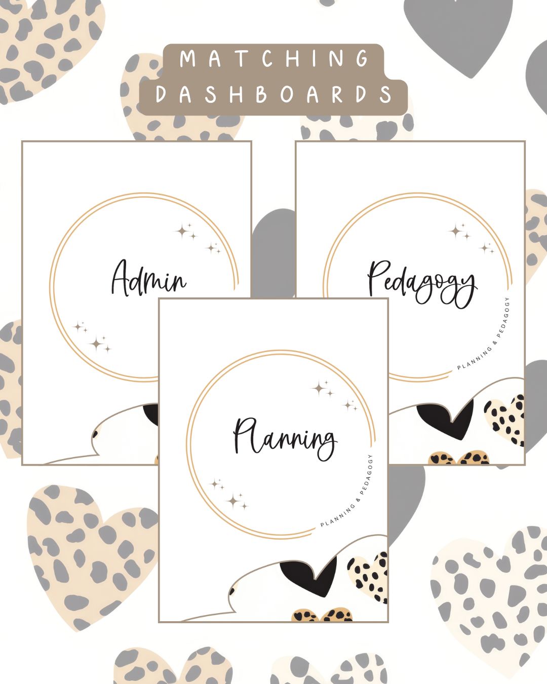 Leopard Print Discbound UK Teacher Planner