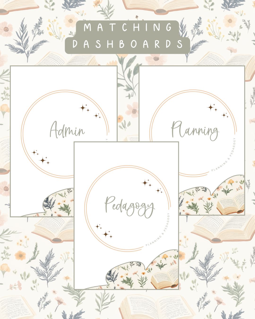 Light Bookish Discbound UK Teacher Planner