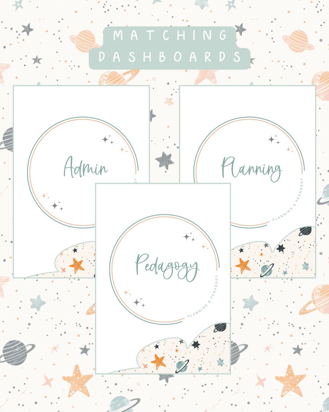 Neutral Space Discbound UK Teacher Planner