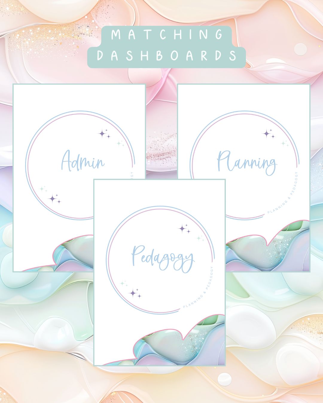 Pastel Paint Discbound UK Teacher Planner