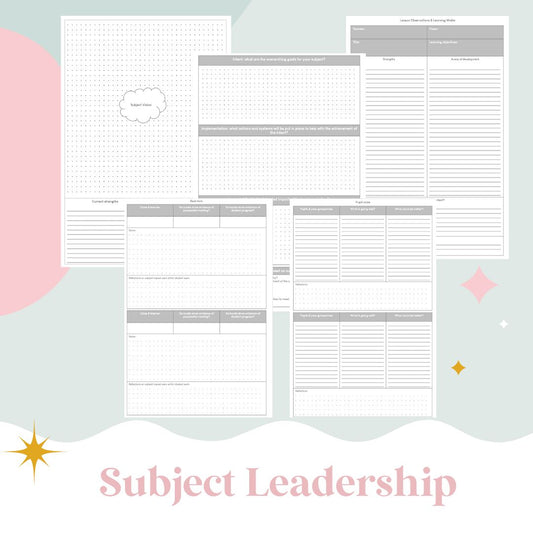 Subject Leadership Inserts