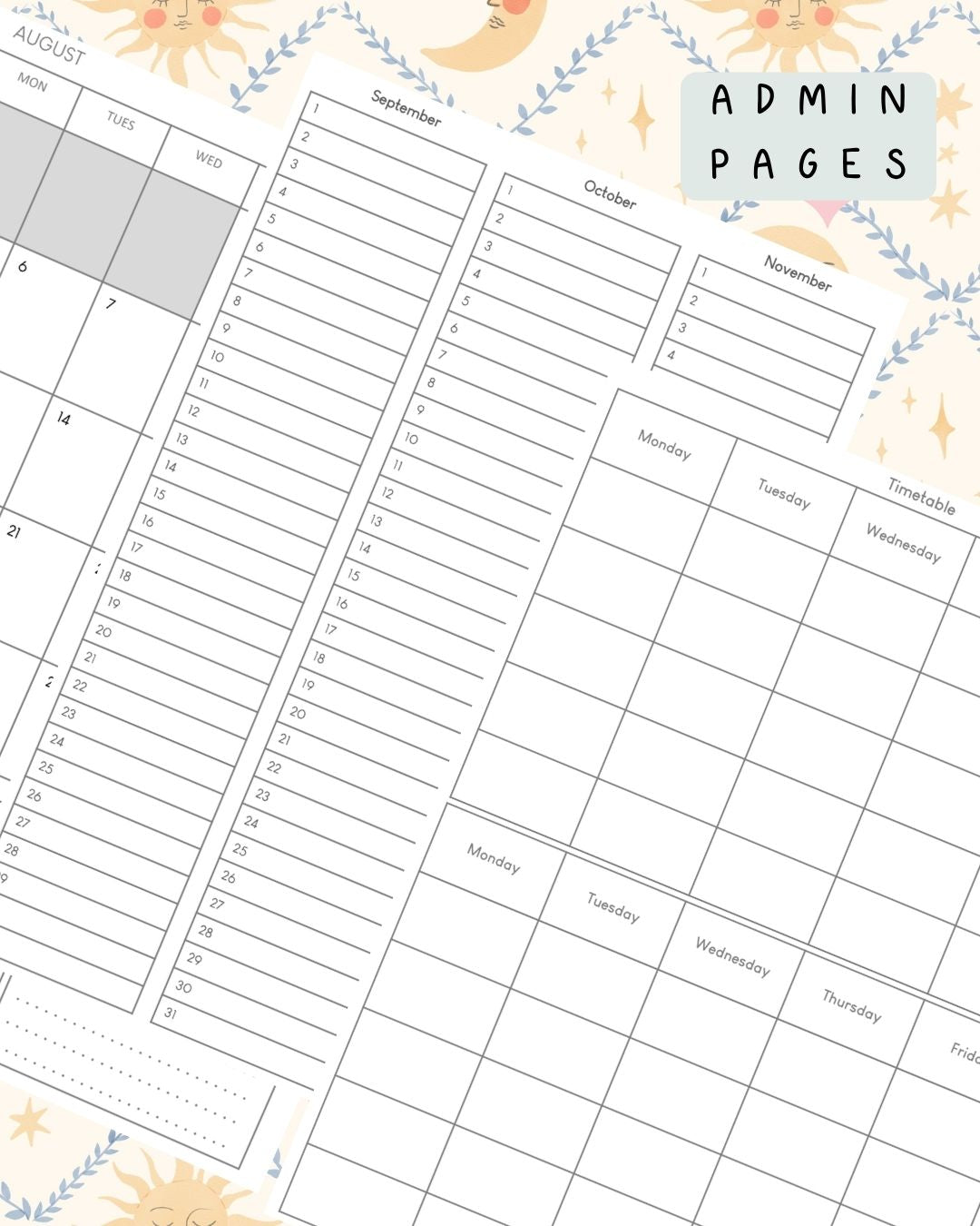 Sun & Moon Discbound UK Teacher Planner (2026-27)
