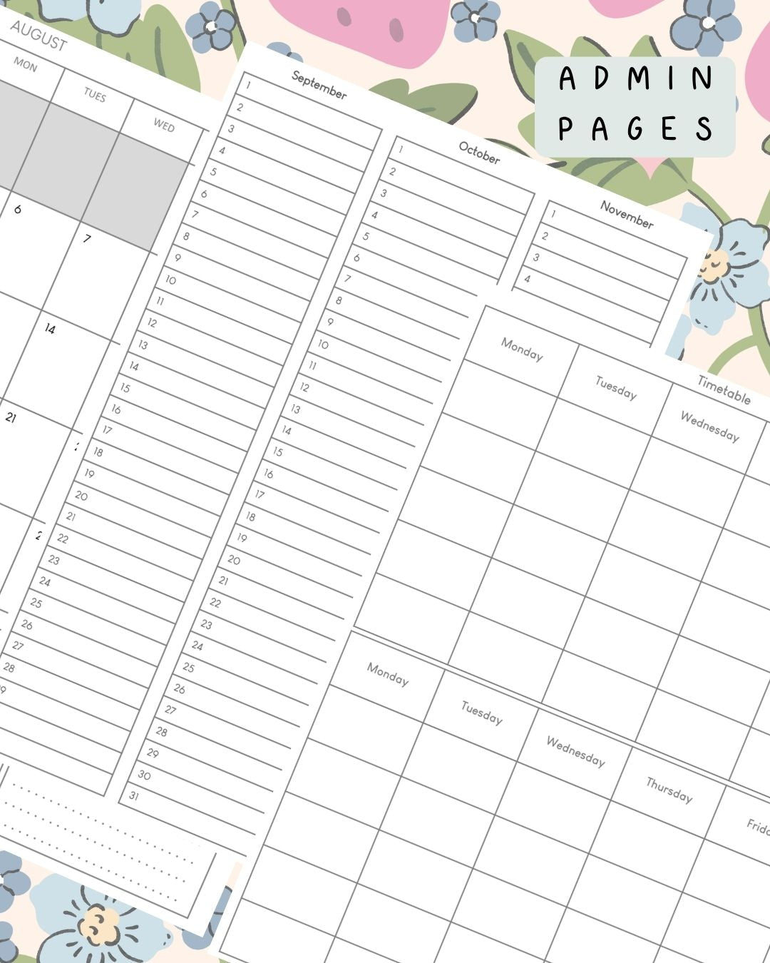 Strawberry Fields Discbound UK Teacher Planner (2026-27)