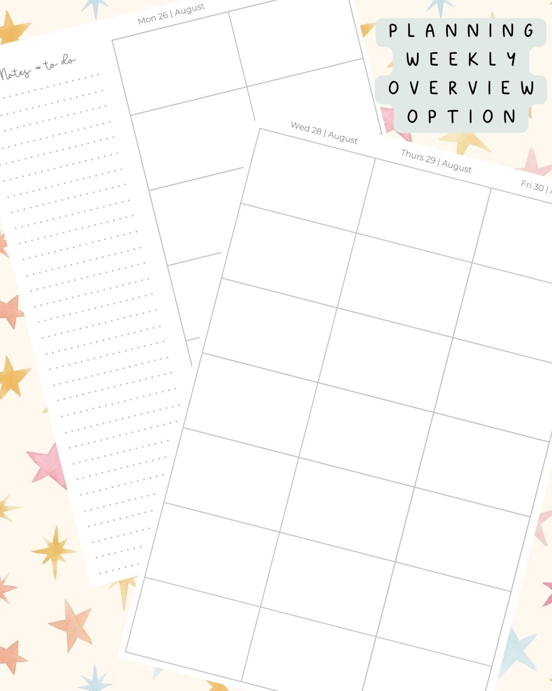 Pastel Stars Discbound UK Teacher Planner (2026-27)